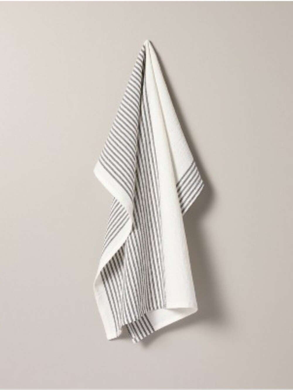 Hearth & Hand With Magnolia Mini Stripe Flour Sack Kitchen Towel Dark Gray/Cream